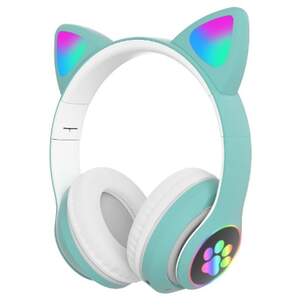 Беспроводные Bluetooth наушники Wireless CAT STN-28 черные, розовые, бирюзовые SKL118-322121