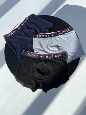 Трусы Tommy Hilfiger (3 пары) черный, синий, серый