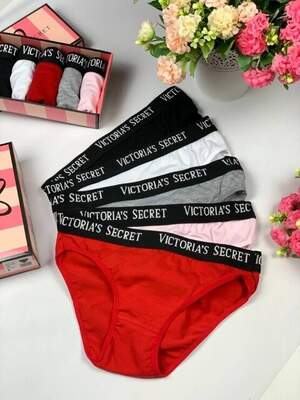 Набор женских трусов Victoria's Secret Sleep Черный, Красный, Серый, Белый, Розовый wu082