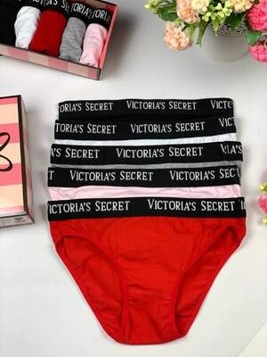 Набор женских трусов Victoria's Secret Sleep Черный, Красный, Серый, Белый, Розовый wu082