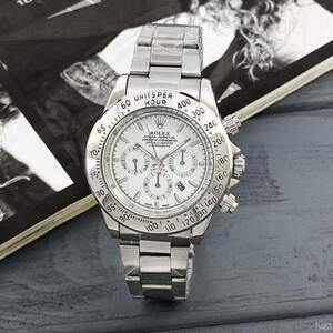 Rolex Daytona Quartz Date Silver-White